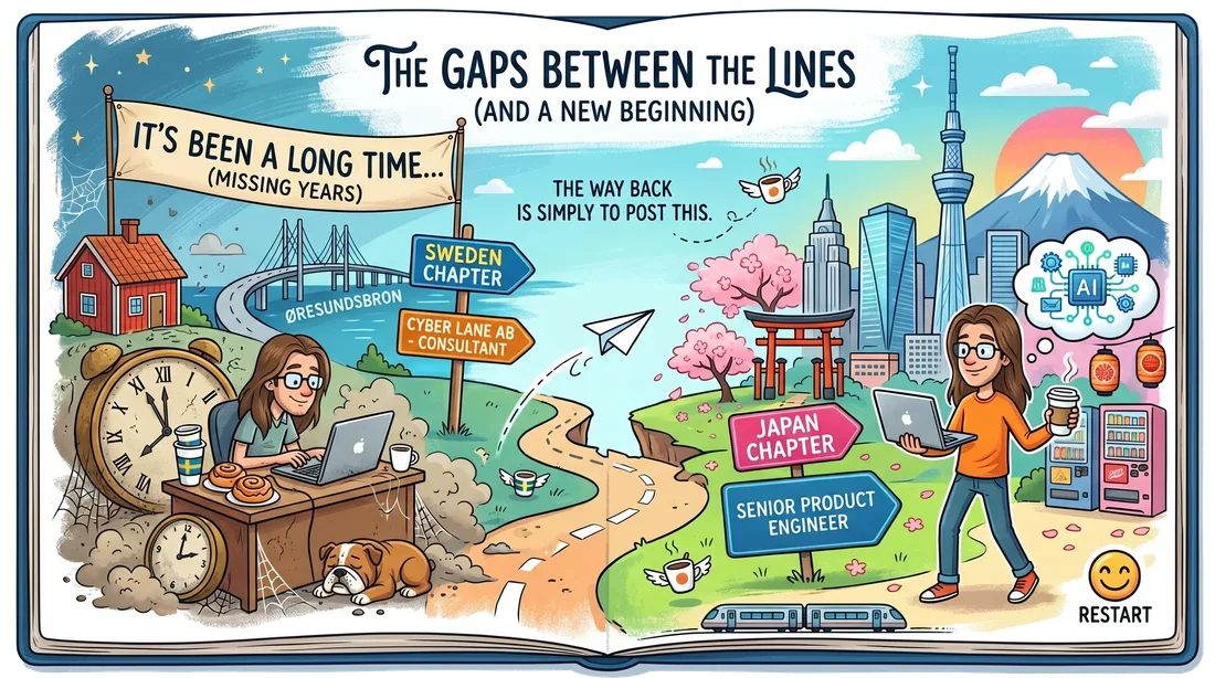 Catching up after a few quiet years, from Sweden and Cyber Lane AB to Japan and Cogent Labs.